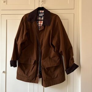 Lands’ End brown barn coat